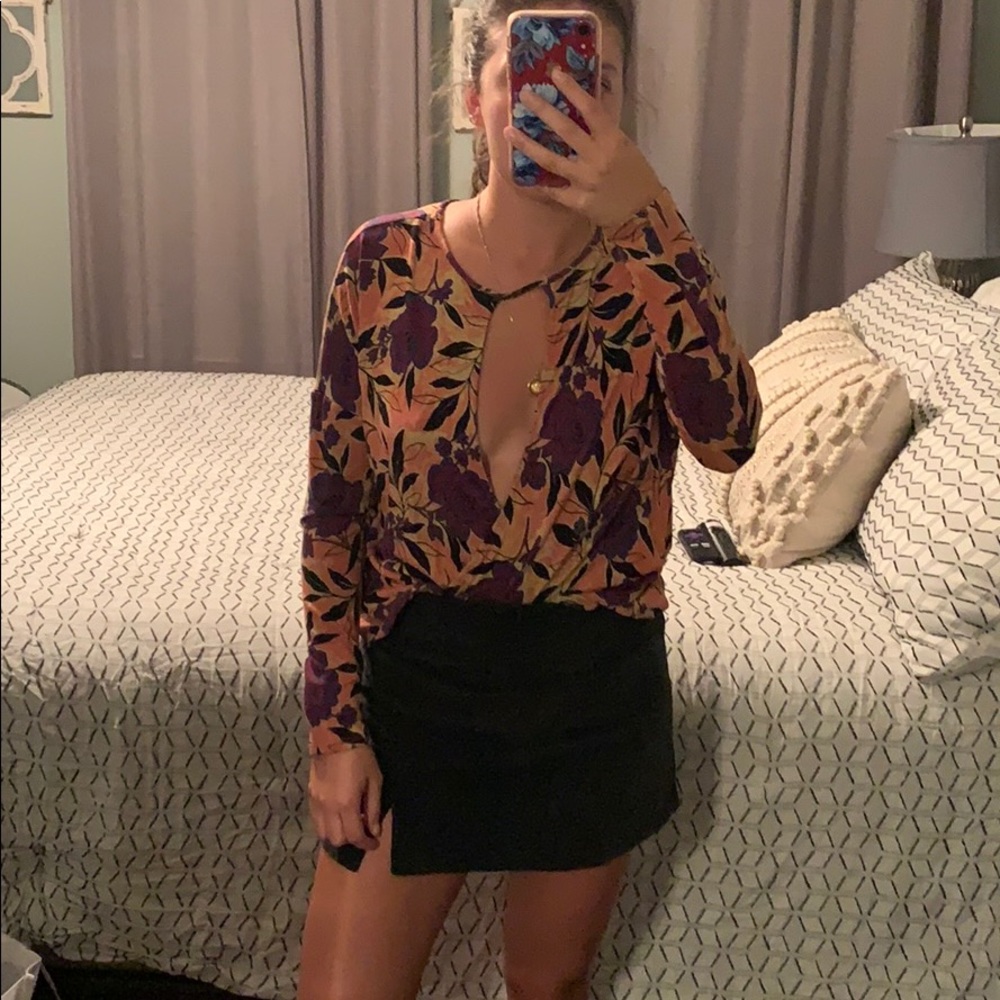 Urban Outfitters Open-front floral top